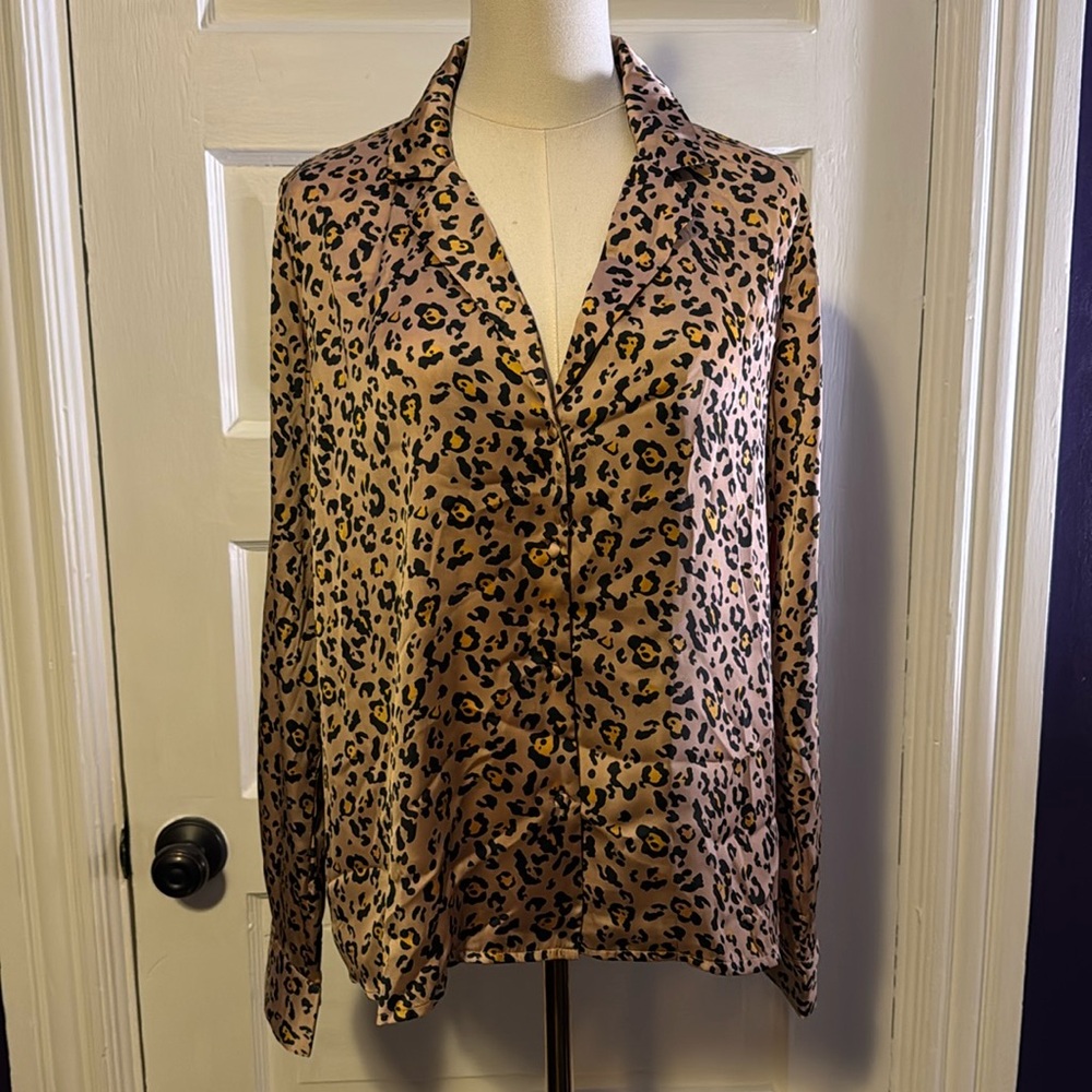 Leopard Button Down